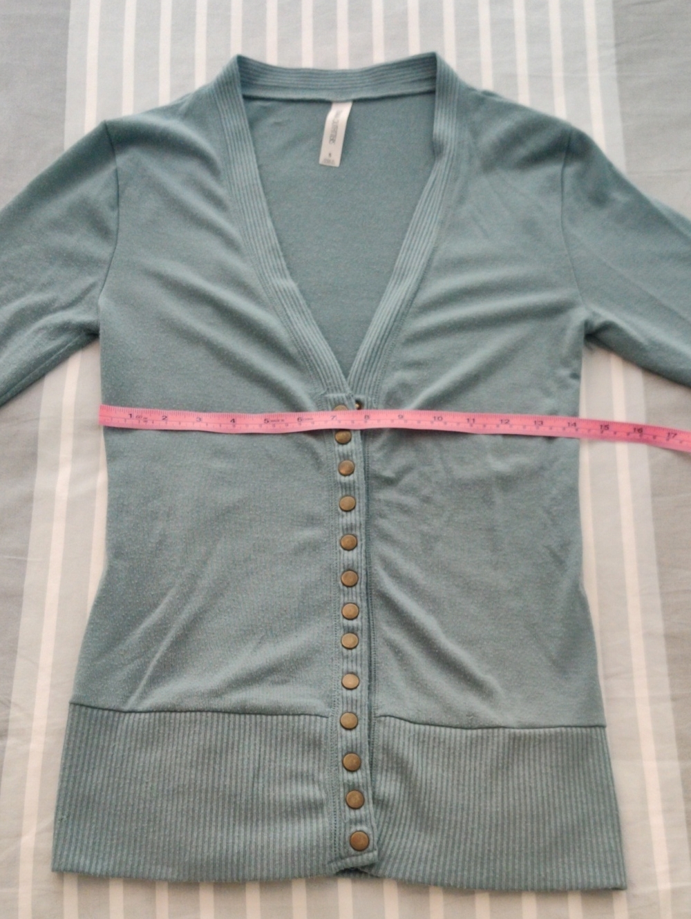Zenana Outfitters Women's Teal V-Neck Button-Front Sweater